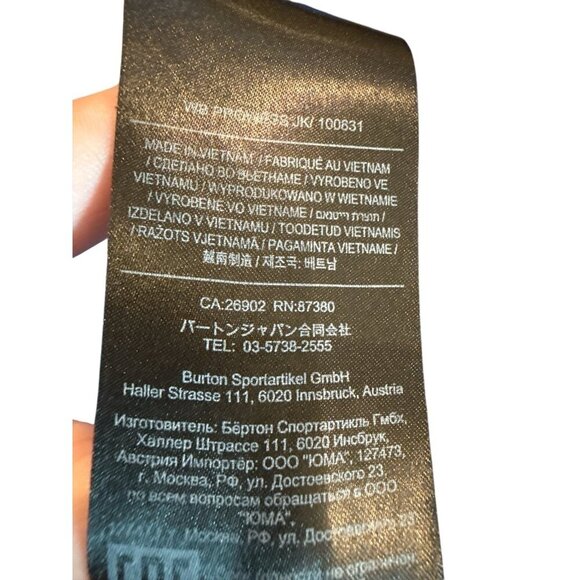 Burton Snowboard Ski Hooded Jacket Nam Dinh Pattern Navy Floral Size Small EUC - Picture 7 of 10